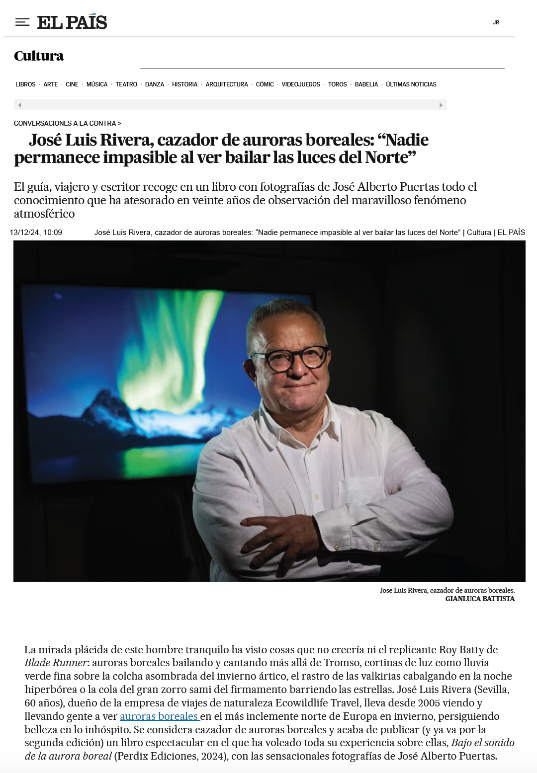 Entrevista EL PAÍS a José Luis Rivera